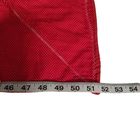 vtg handmade mickey mouse quilt blanket throw crib 36x51" red - Picture 7 of 14